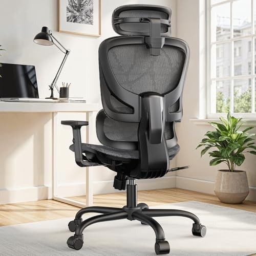 NOBLEWELL ERGONOMIC HIGH BACK MESH CHAIR компьютерным офисом NWOC6 - BLACK/GRAY gallery