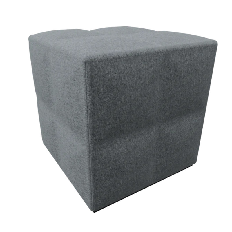BuzziSpace BuzziCube 3D Solo Seat / Ottoman in Grey