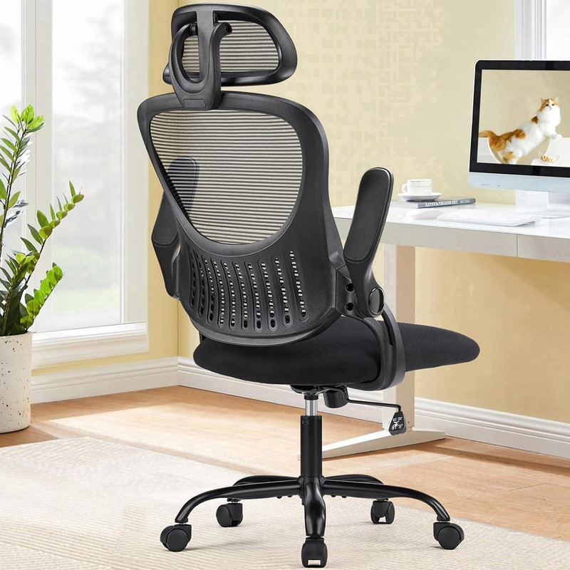 Office Computer Desk Chair, Ergonomic High-Back Mesh Rolling Work Chairs with Wh gallery