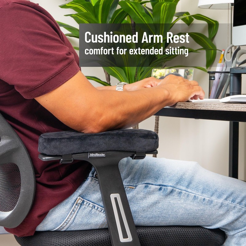 Air-Cloud Memory Foam Armrest Pads, Office & Gaming Chair Arm Rests, Elbow Su... gallery