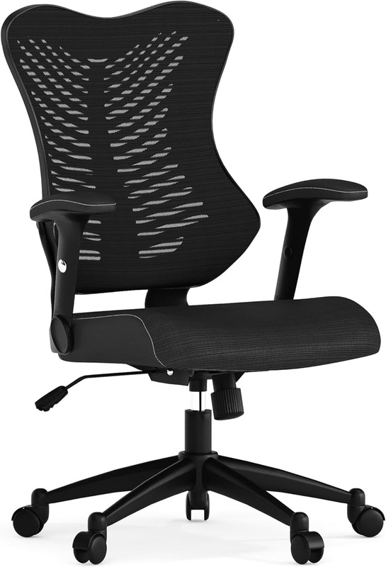 Kale High Back Designer Black Mesh Executive Swivel Ergonomic Office Chair with