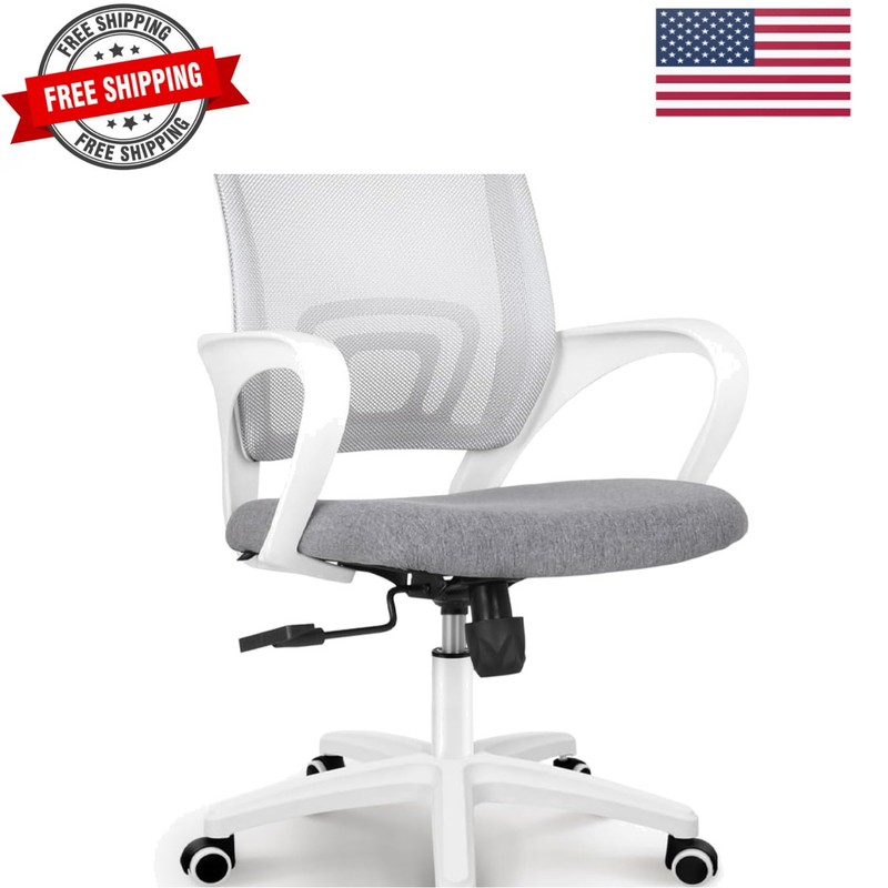 Office Desk Computer Chair Ergonomic Mesh Gaming Cushion Seat with Comfy Lumb…