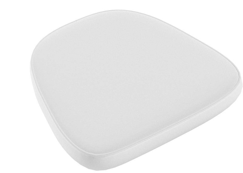 Bowery Hill 1.5" Fabric Soft Kids Chiavari Seat Cushion in White gallery