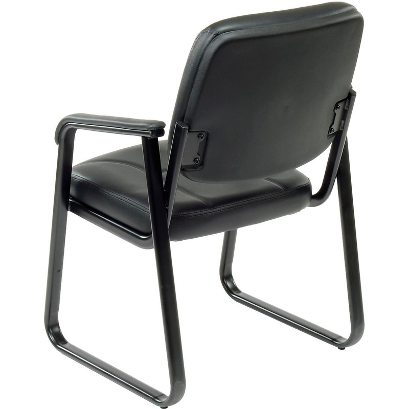 Global Industrial Reception Chair Vinyl Upholstered Black gallery