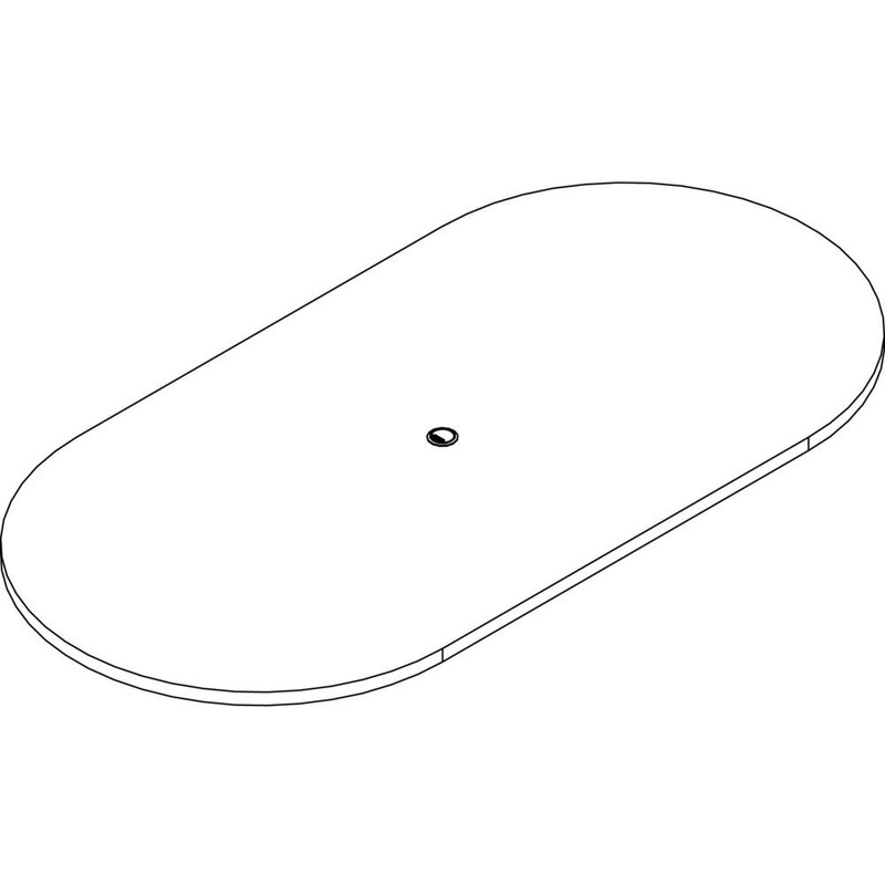 Lorell Prominence 2.0 Racetrack Conference Tabletop (prt4896ge)