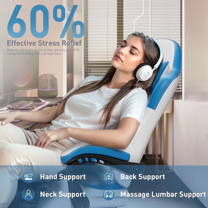 Gaming Chair with Massage, Gamer Chair with Footrest, Ergonomic Computer Chair gallery