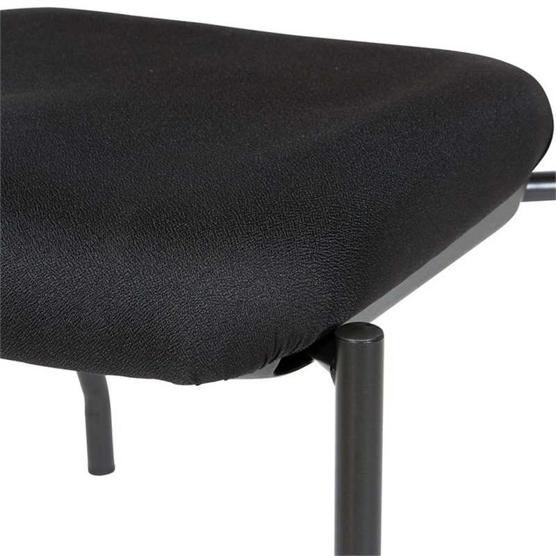 Scranton & Co Stackable Armless Visitor Chair in Black Fabric gallery