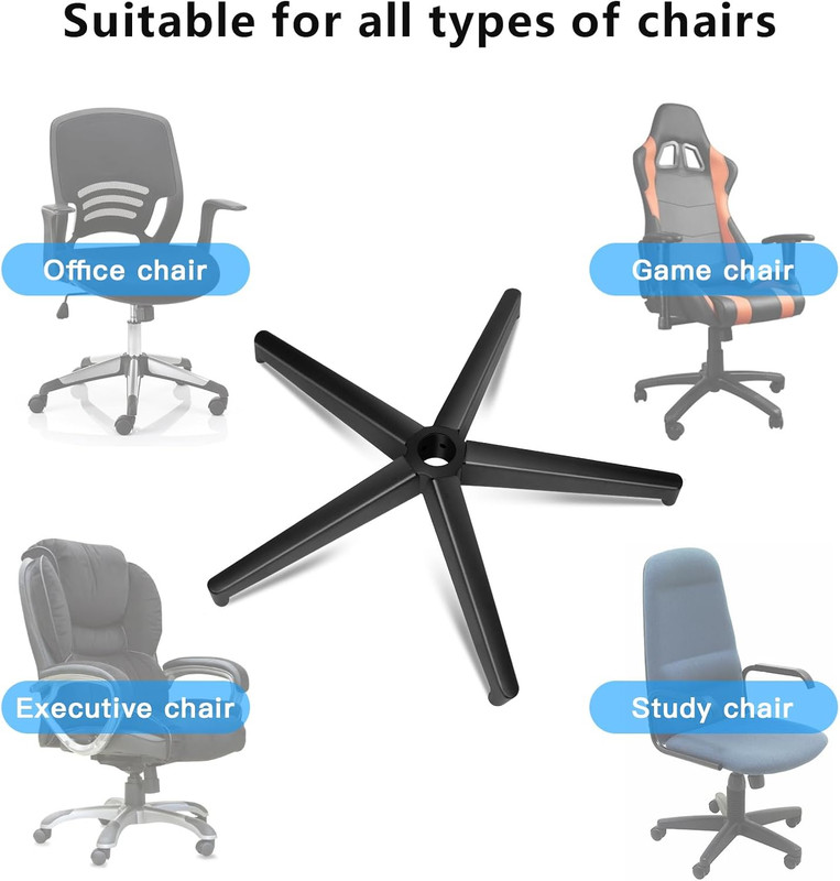 Office Chair Replacement Parts-28'' Heavy Duty Base Replacement(2200Lbs) - Desk gallery
