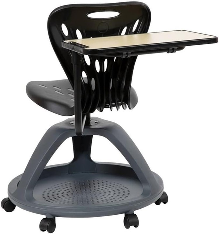 Flash Furniture Laikyn Mobile Desk Chair with 360-Degree Tablet Rotation and ... gallery