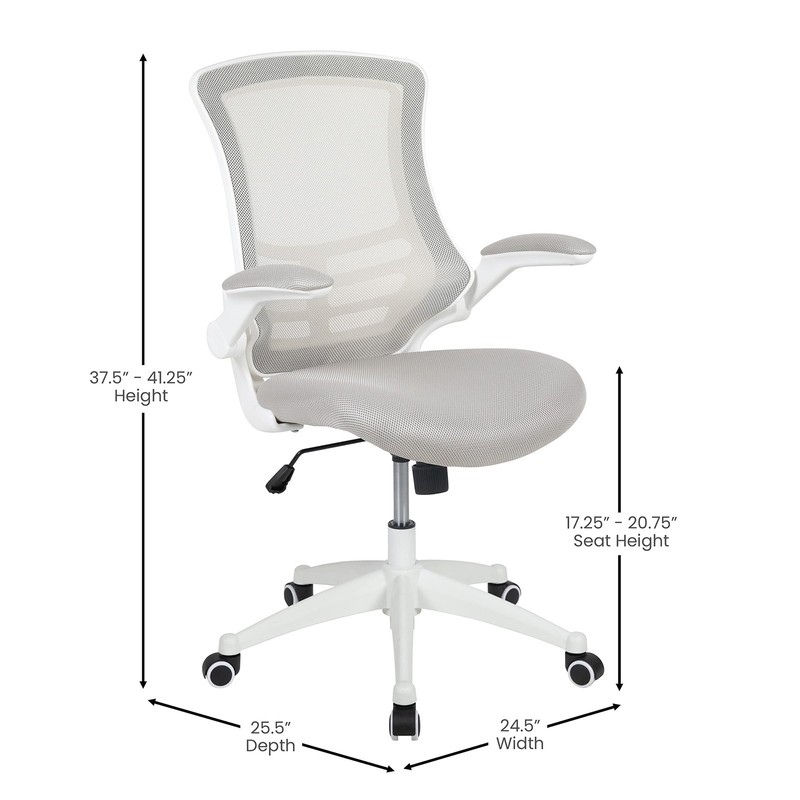 Flash Furniture Kelista MidBack Swivel Office Chair Adjustable Lumbar Su gallery