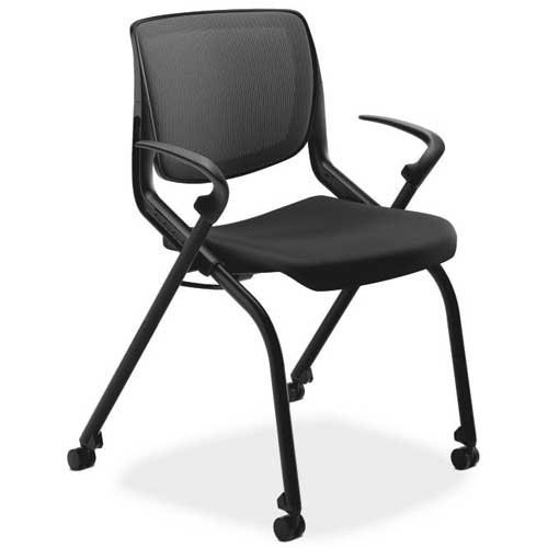 The Hon MN202ONCU10 Flex-back Stack Chair Black Fabric