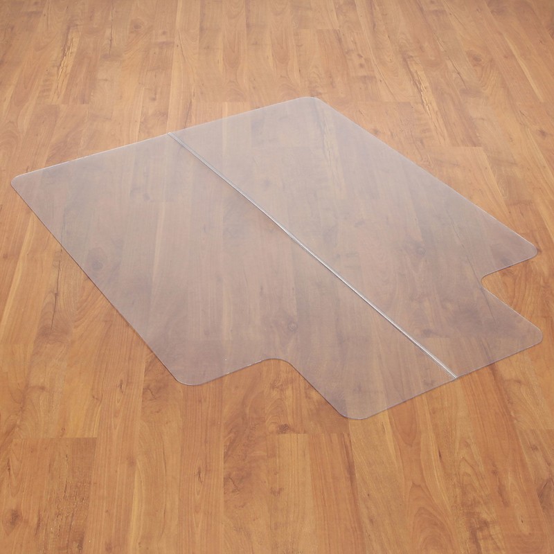 Chair Mat for Hard Floor 46″W x 60″L with 25″ x 12″ Lip Straight Edge