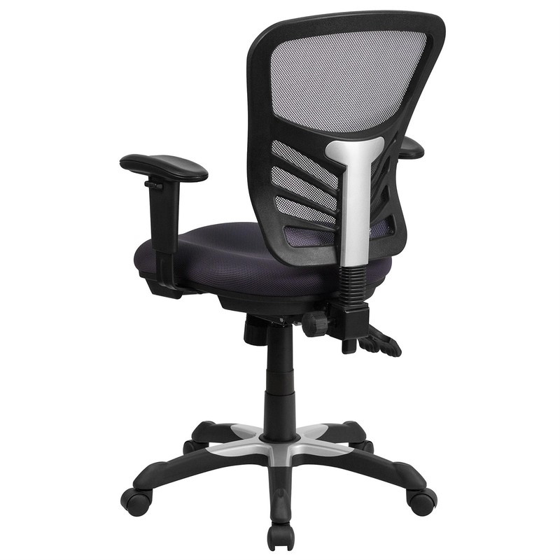 Pemberly Row Contemporary Mid Back Mesh Swivel Office Chair in Dark Gray gallery