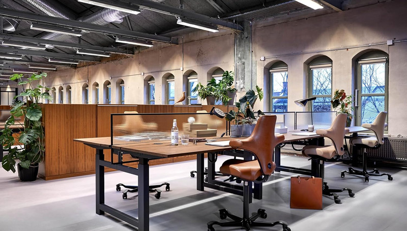 Capisco Adjustable Sit-Stand Desk Chair - Black Frame & Leather Seat gallery