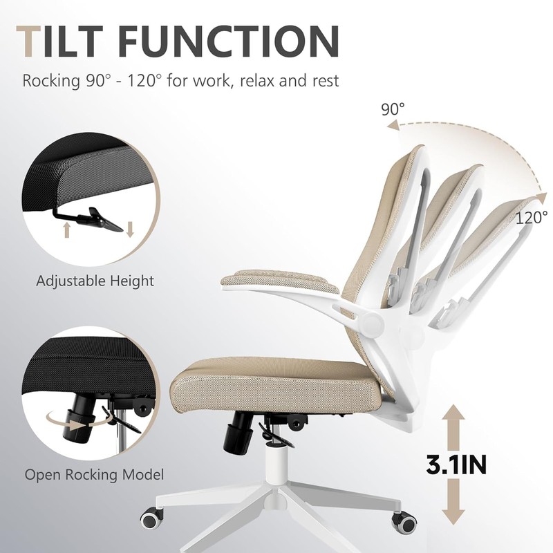 Ergonomic Office Chair High Back Mesh Desk Chair Khaki gallery