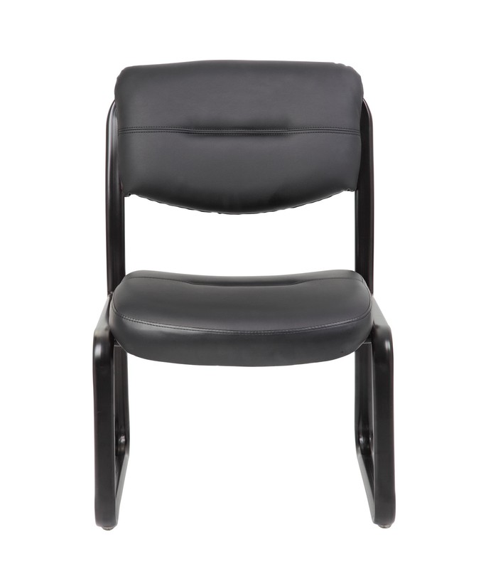 Boss Office Products Leather Plus with Black Frame Guest Chair gallery