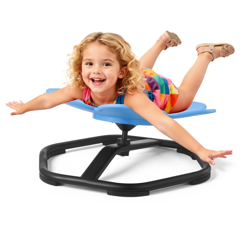 VEVOR Kids Swivel Chair 220 lbs Capacity Flower Sensory Spinning Chair Blue
