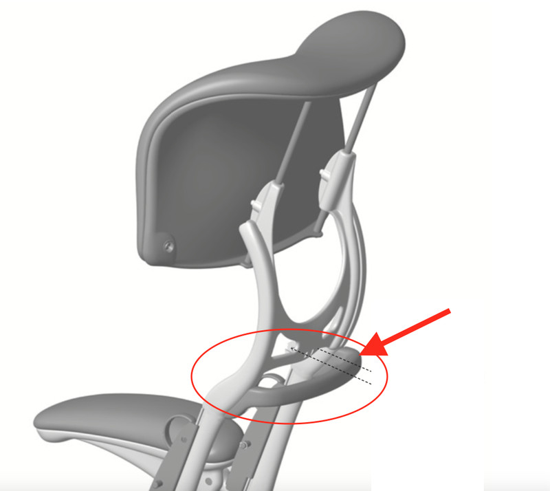 NEW Humanscale Freedom Office Chair Handle Brace; Freedom w/ Headrest Handle