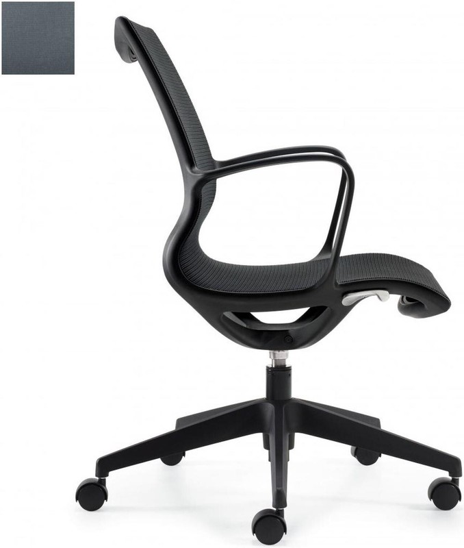 High-End Modern Design Office Chair, Mesh Seat & Back, One-Piece Frame (Gray) gallery