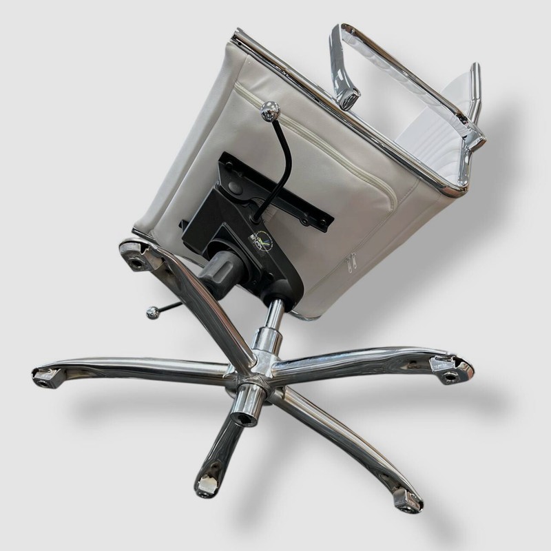 Euro Style White Silver Dirk High-Back Tilt Adjustable Office Swivel Desk Chair gallery