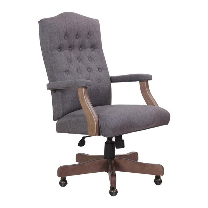 Boss Refined Rustic Executive Chair in Slate Gray Commercial Grade