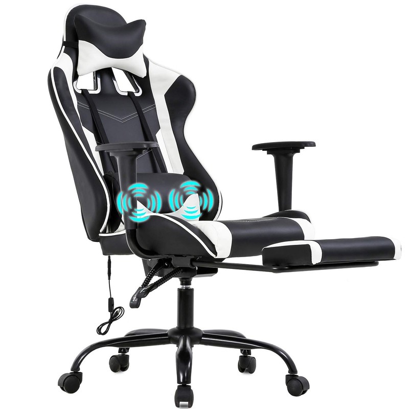 PC Gaming Chair Racing Office Chair Ergonomic Desk Chair Massage PU Leather R…