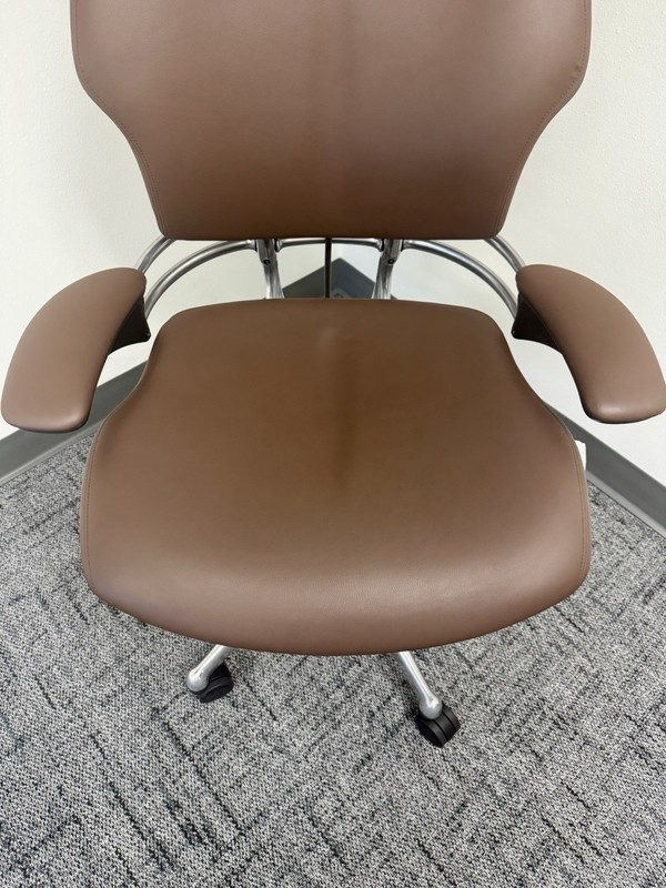 Humanscale Freedom Brown Leather Office Chair Headrest Armrests Office Chair gallery