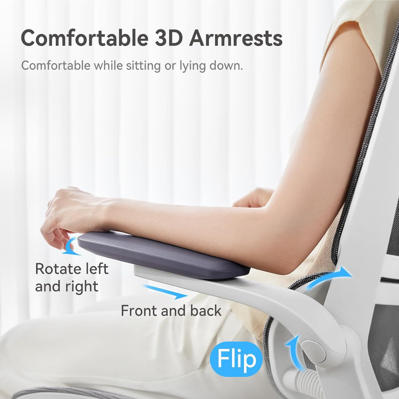 SIHOO M59AS Ergonomic Office Chair, Desk Chair with 3D Flip-Up Armrests, Compute gallery