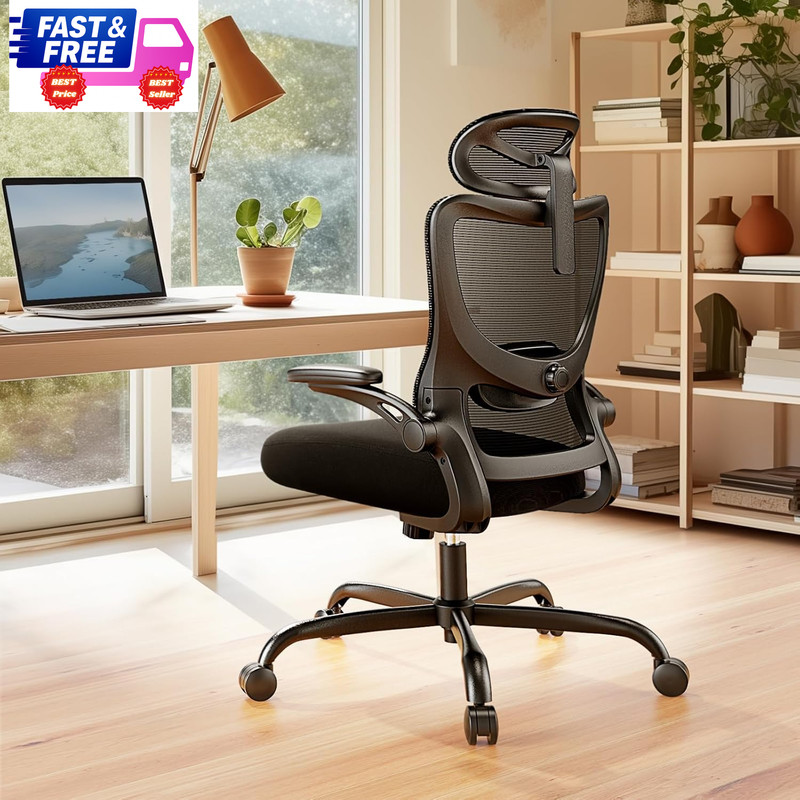 Ergonomic Office Chair High Back Mesh w/ Lumbar Support 3D Arms Headrest Swivel gallery