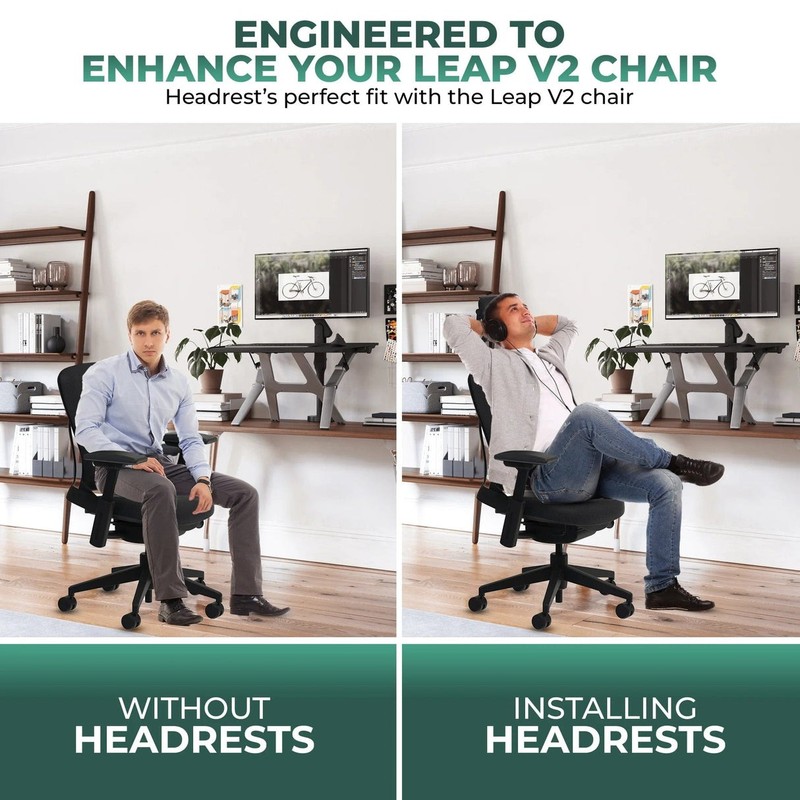 Leap V2 Chair with Headrest Bundle (Choose Color at Checkout) gallery