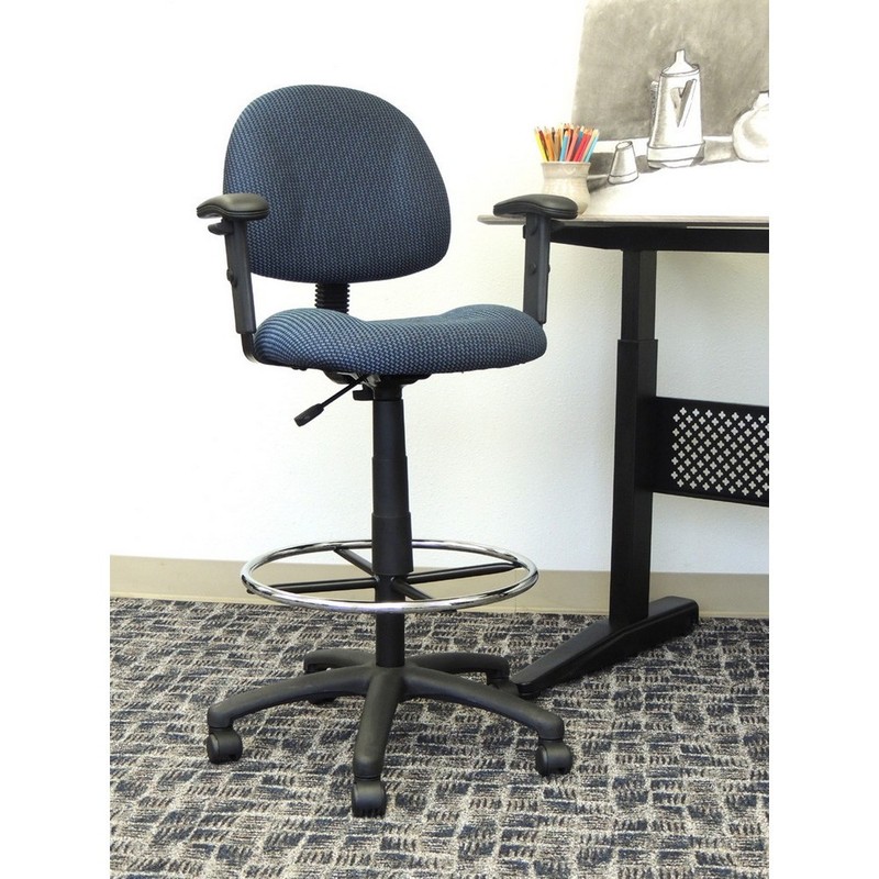 Boss Drafting Stool (B315-Be) W/Footring And Adjustable Arms gallery