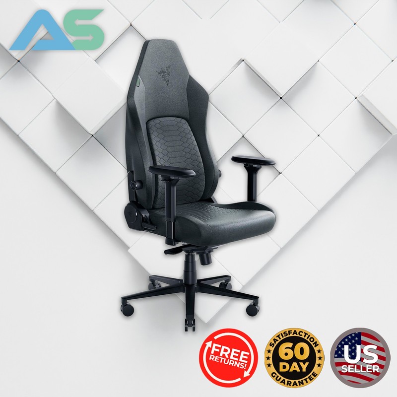 Razer Iskur V2 Fabric Adaptive Lumbar Support Gaming Chair 4D Armrests | Gray