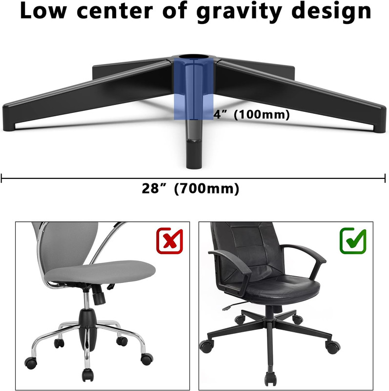Office Chair Replacement Parts-28'' Heavy Duty Base Replacement(2200Lbs) - Desk gallery