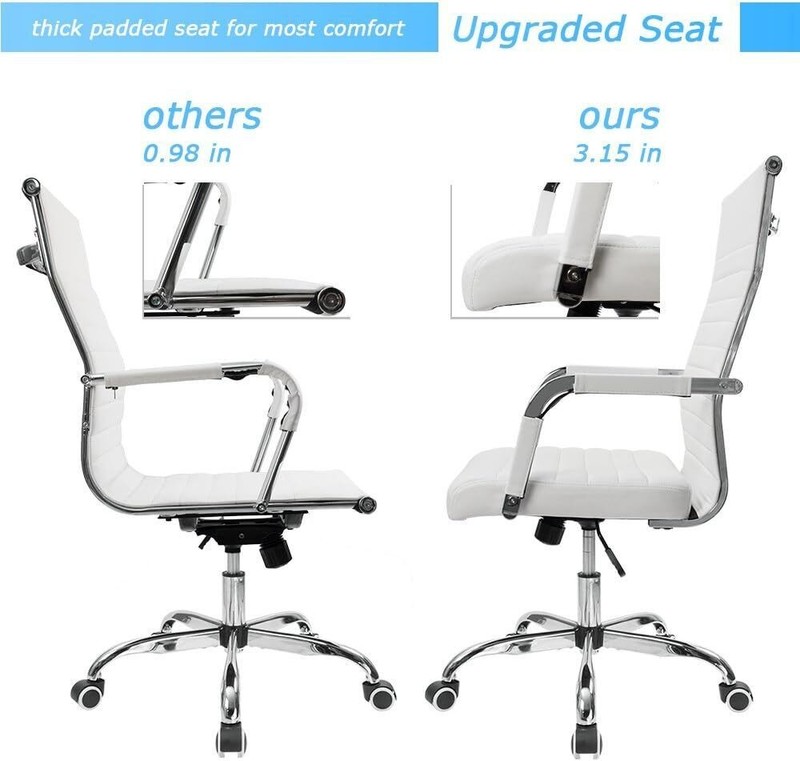 Office Desk Chair Mid-Back Executive Task Chair Adjustable Swivel Chair w/Arms gallery