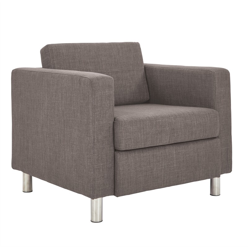 OSP Home Furnishings Pacific Armchair In Cement Gray Fabric