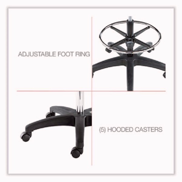 Alera ALEIN4616 Interval Series Swivel Task Stool, Pvc-free Faux Leather, Black gallery