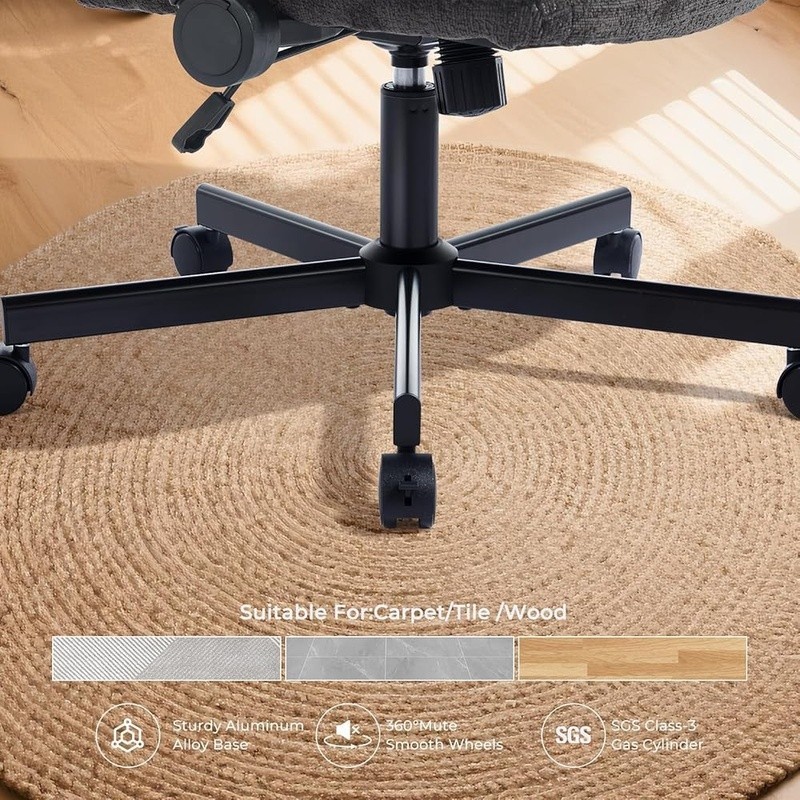 Height Adjustable Flip-Up Armrest Office Chair Lockable Wheels Plush Comfort New gallery