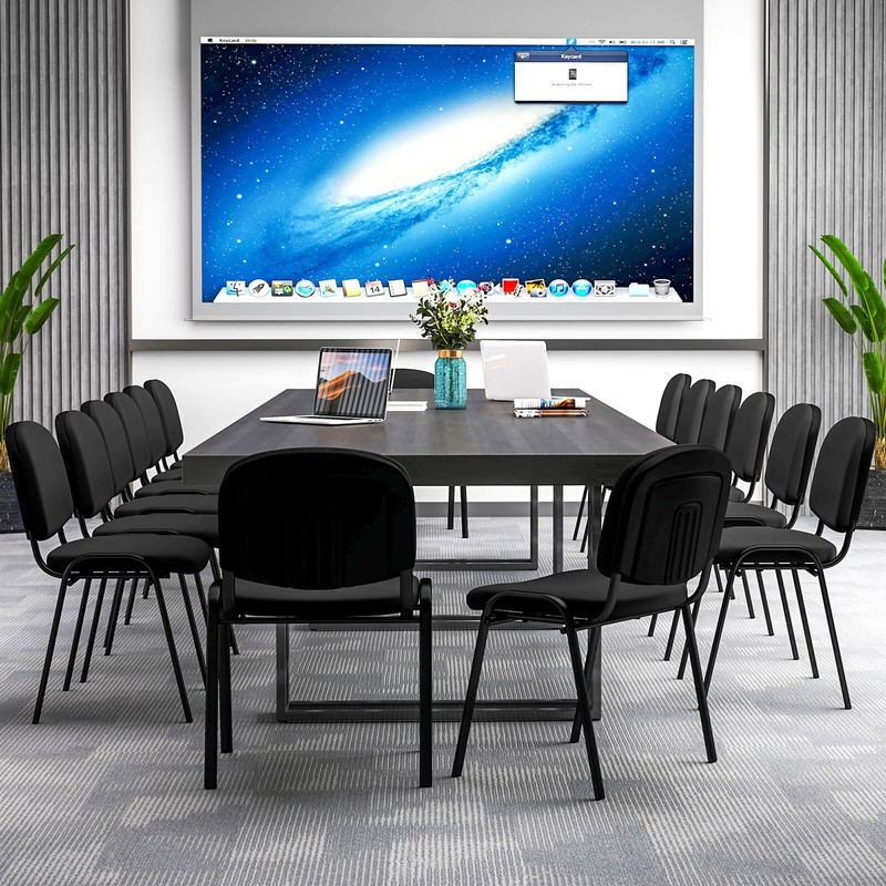 15 PCS Office Guest Chair Stackable Reception Chair Waiting Conference Room gallery