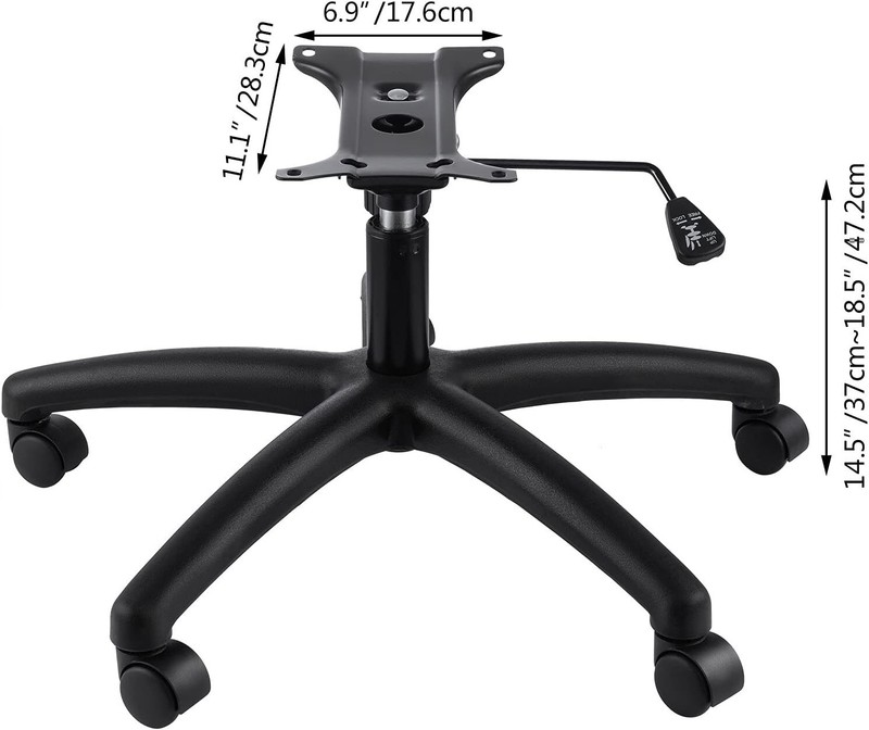 28 Inch Office Chair Base Replacement Heavy Duty Swivel Chair Base 350 Pounds gallery