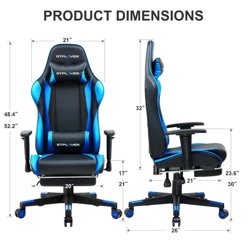 GTPLAYER Gaming Chair with Footrest, Ergonomic Computer Game Desk Chair, Recl... gallery