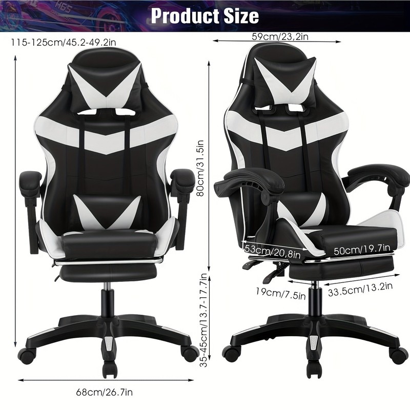 Sit Like a Legend 💺 RGB Gaming Chair • Massage • Footrest • Recliner 135 gallery