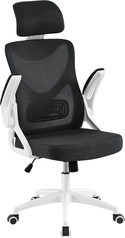 Ergonomic Mesh Office Chair, High Back Desk Chair with with flip-up Armrests
