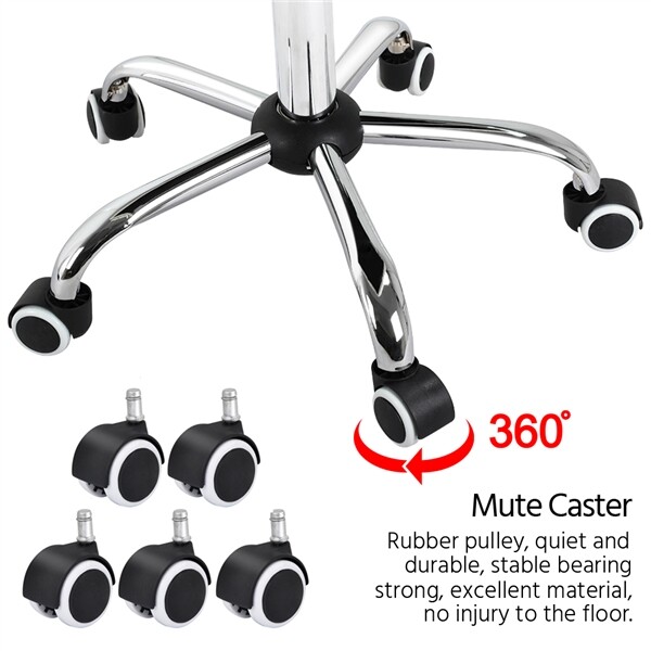 Executive Home Office Chair PU Leather Computer Desk Task Gas-lift Swivel White gallery