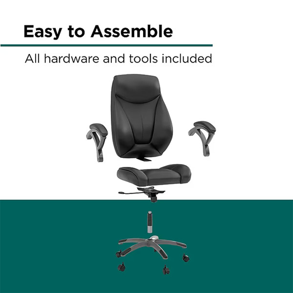 Workplace2.0 Ramsey Ergonomic Bonded Leather Swivel Manager Chair FREESHIPS gallery