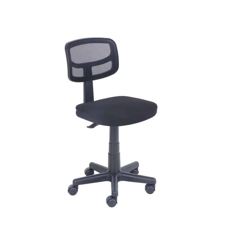 Mainstays Mesh Task Chair with Plush Padded Seat, Teens and Adult, Black/Black
