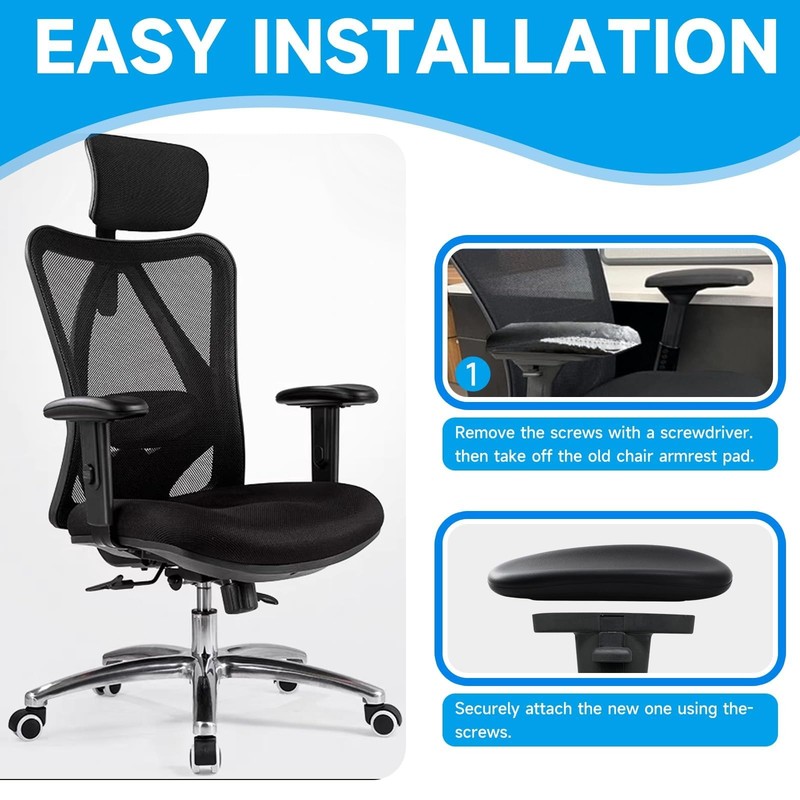 WPJFMXZ Office Chair Replacement Armrest Arm Rest Pads Caps Fit Univeral Desk... gallery