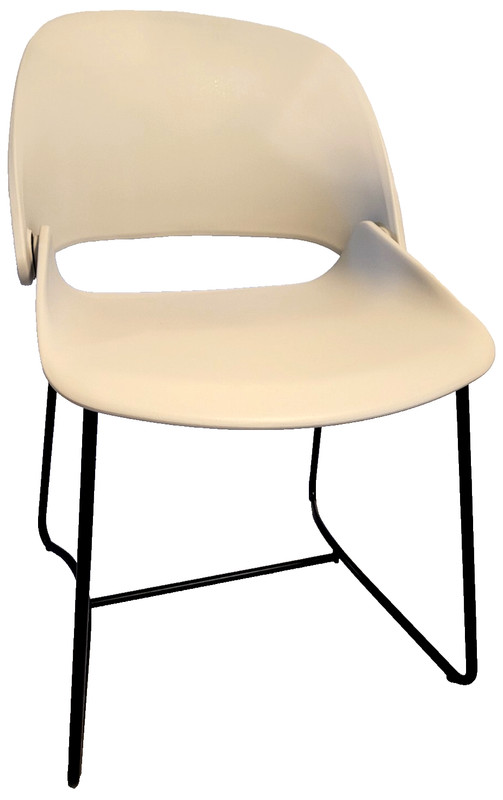Kitchen Chair IRMA SLED BASE SIDE Ofc POLYPROPYLENE SHELL OFF-WHITE Kimball Intl