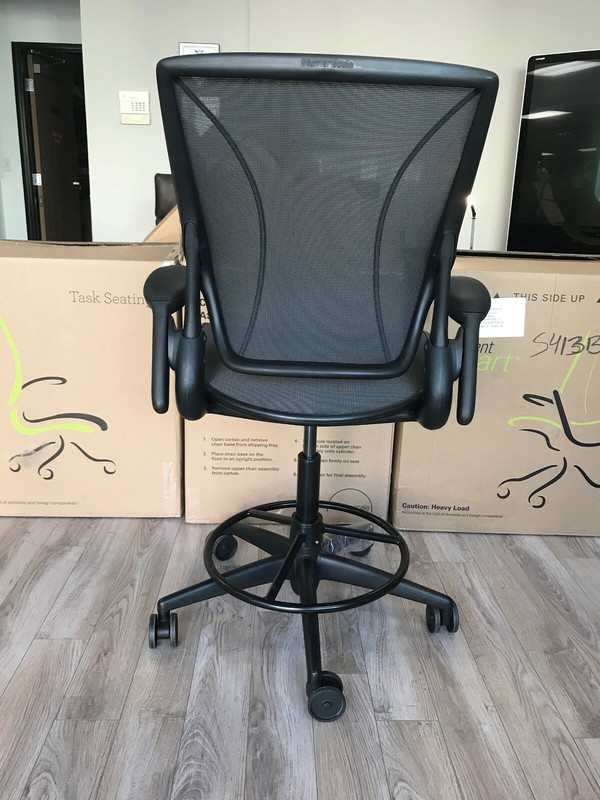 HumanScale Diffrient World Task Stool Chair Adjustable Arms Black Frame gallery