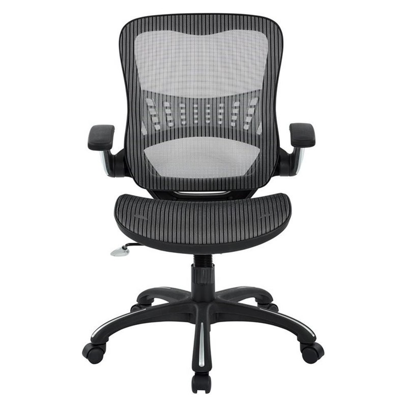 Scranton & Co Mesh Fabric Seat Managers Chair in Gray gallery