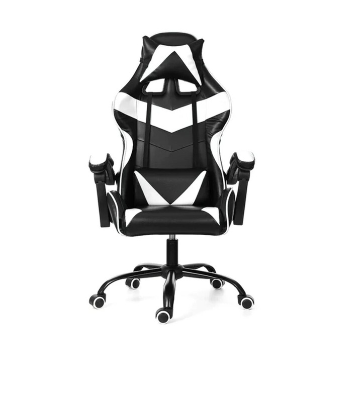 Homall T-OCRC0082 Synthetic Leather Office Chair - White/Black